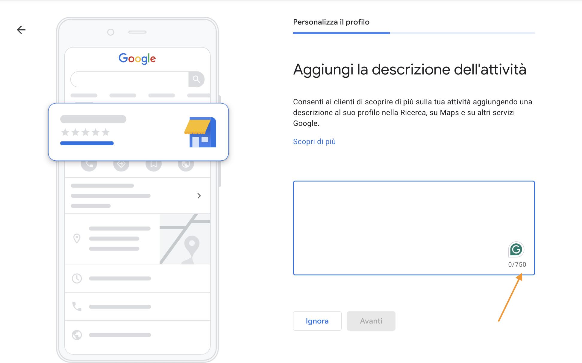 Inserisci descrizione della tua attività