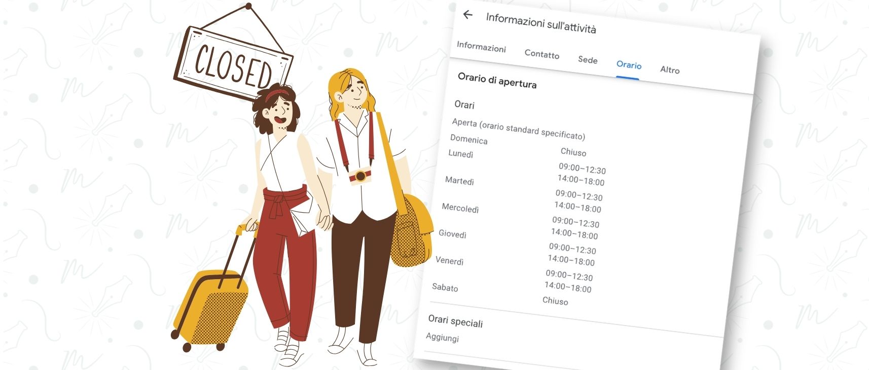 Aggiornare orari del Google Business Profile per la chiusura per ferie